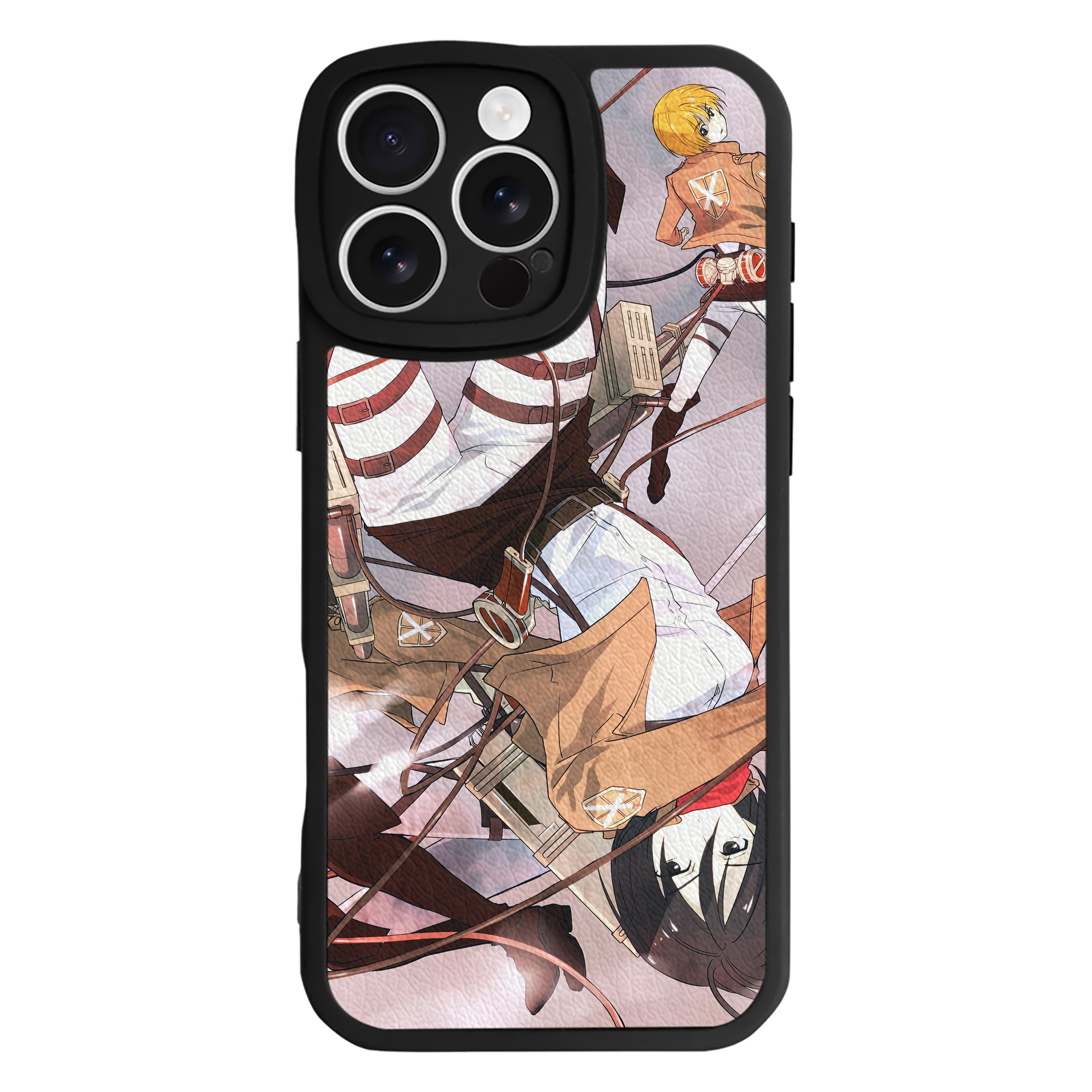 （画像用） 進撃の巨人 Attack on Titan 【iPhone 16シリーズ対応】シリコンスマホケース（レザー調） 材質：シリコン